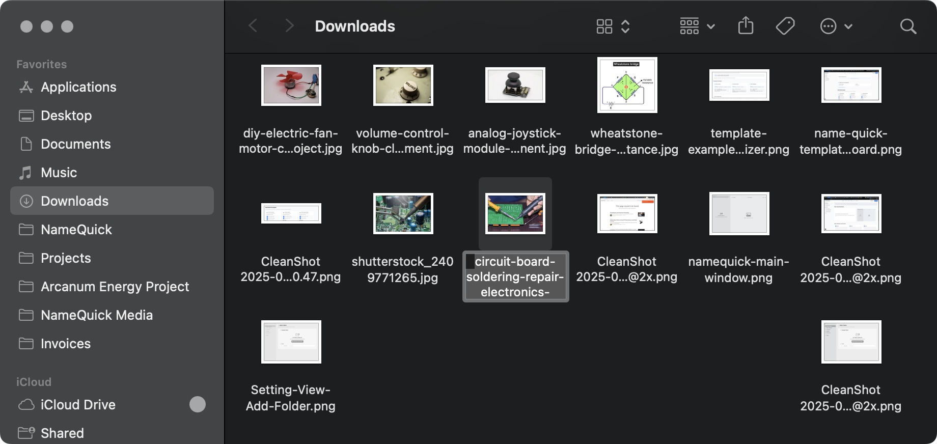 Files successfully renamed in Downloads folder